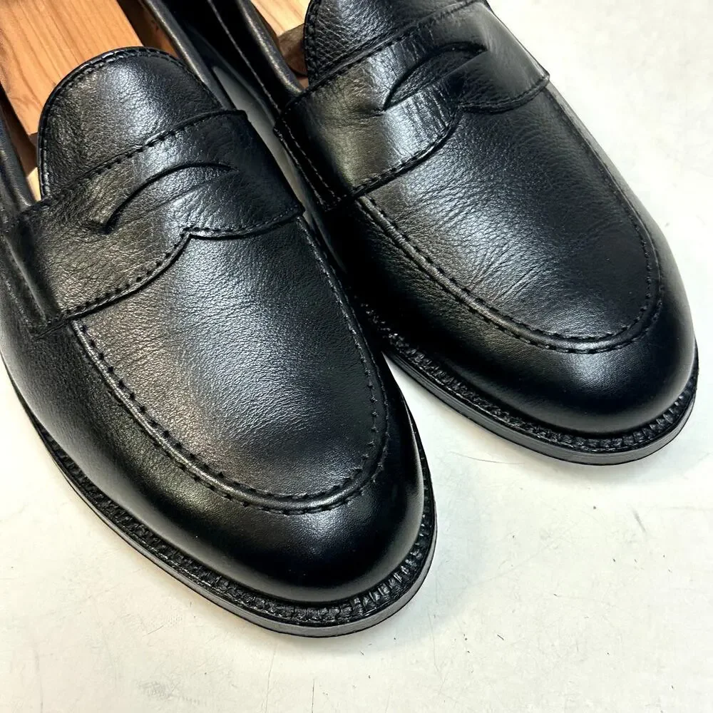 NWOT Todd Snyder x Alden Flex Welt Penny Loafer Black Calf Made in USA 10 D